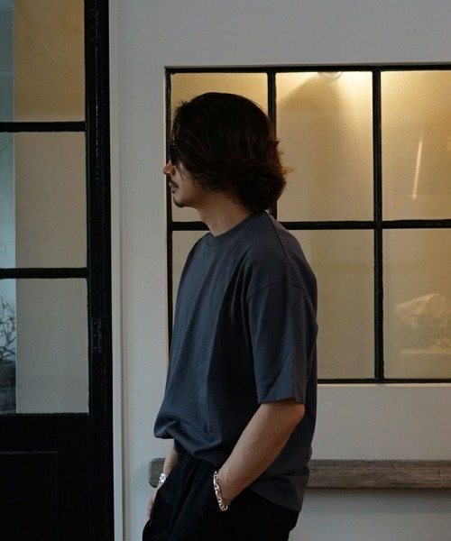 STYLISE（スタイライズ）の「【SYNQUE】THE T 01 ボックスシルエットTシャツ（Tシャツ/カットソー・メンズ・ホワイト/グリーン/ブラック/チャコール/ブルー/グレー/オレンジ・S/M）」の14枚目の写真