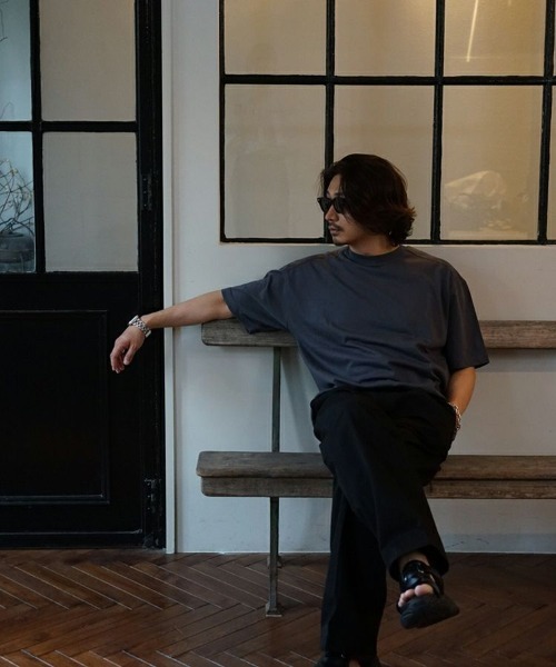 STYLISE（スタイライズ）の「【SYNQUE】THE T 01 ボックスシルエットTシャツ（Tシャツ/カットソー・メンズ・ホワイト/グリーン/ブラック/チャコール/ブルー/グレー/オレンジ・S/M）」の15枚目の写真