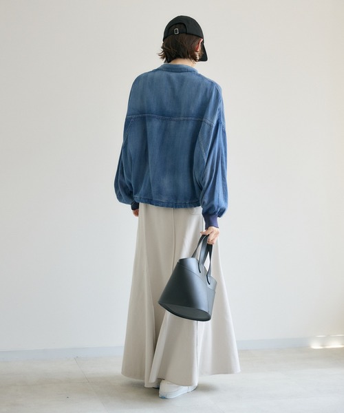 Paradise Picnic（パラダイスピクニック）の「Dignite Collier シアーデニムドロストシャツ（シャツ/ブラウス・レディース・ブルー/ネイビー・FREE）」の17枚目の写真