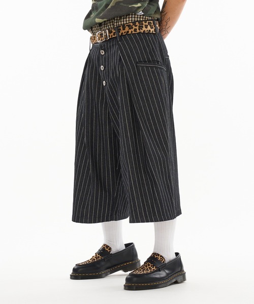 WISH FOR EVER（ウィッシュフォーエバー）の「ASSORT CROSS TUCK BAGGY SHORTS / アソートクロスタックバギーショーツ（その他パンツ・メンズ・グレー/グレー×ホワイト/ネイビー×ホワイト・SMALL/MEDIUM/LARGE）」の12枚目の写真