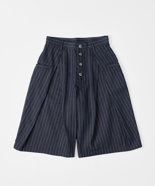 WISH FOR EVER（ウィッシュフォーエバー）の「ASSORT CROSS TUCK BAGGY SHORTS / アソートクロスタックバギーショーツ（その他パンツ・メンズ・グレー/グレー×ホワイト/ネイビー×ホワイト・SMALL/MEDIUM/LARGE）」の6枚目の写真