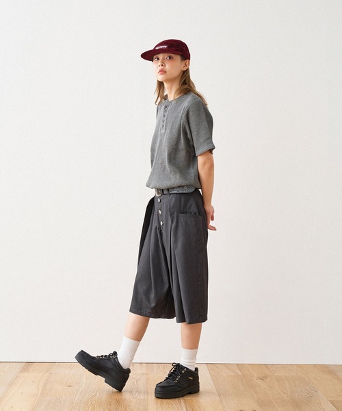 ASSORT CROSS TUCK BAGGY SHORTS / アソートクロスタックバギー