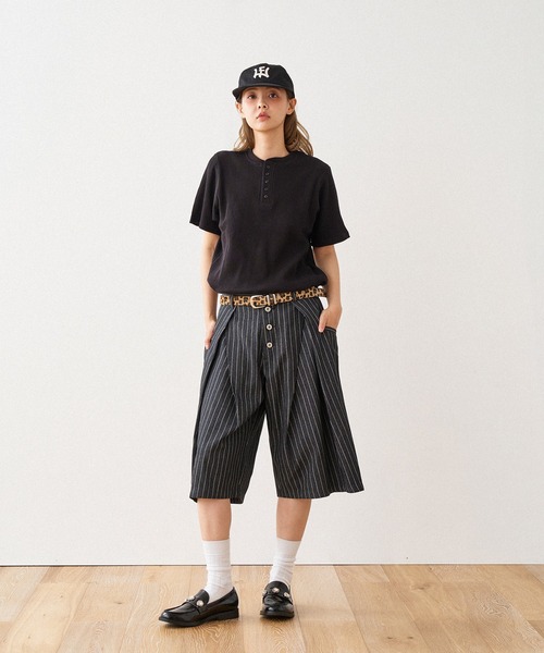 ASSORT CROSS TUCK BAGGY SHORTS / アソートクロスタックバギー