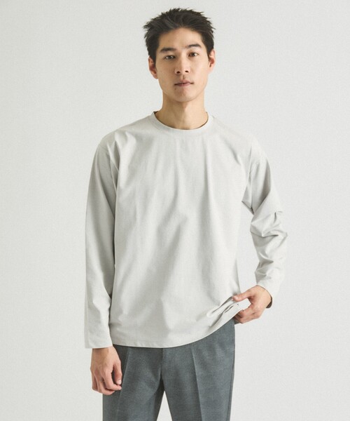 ABAHOUSE GRAY(アバハウスグレイ)の「【速乾 / DRY MAX】長袖Tシャツ(Tシャツ/カットソー・メンズ・ブラック/ホワイト/チャコールグレー/グレイッシュベージュ/グレイッシュブルー・46/48/50)」の4枚目の写真