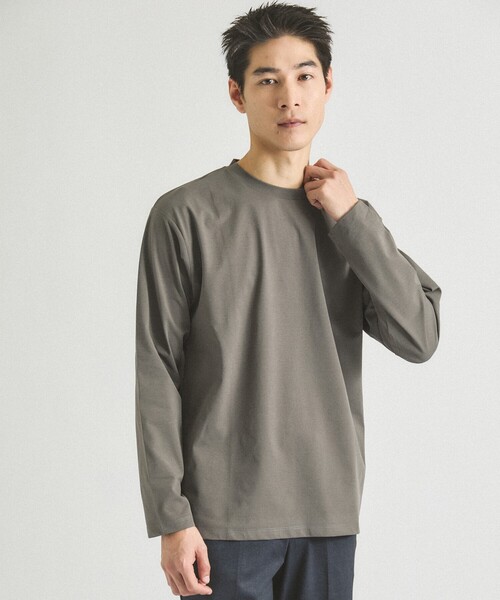 ABAHOUSE GRAY(アバハウスグレイ)の「【速乾 / DRY MAX】長袖Tシャツ(Tシャツ/カットソー・メンズ・ブラック/ホワイト/チャコールグレー/グレイッシュベージュ/グレイッシュブルー・46/48/50)」の5枚目の写真