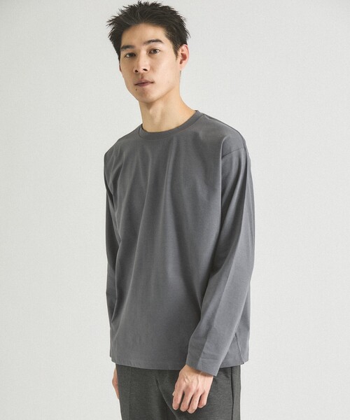 ABAHOUSE GRAY(アバハウスグレイ)の「【速乾 / DRY MAX】長袖Tシャツ(Tシャツ/カットソー・メンズ・ブラック/ホワイト/チャコールグレー/グレイッシュベージュ/グレイッシュブルー・46/48/50)」の3枚目の写真