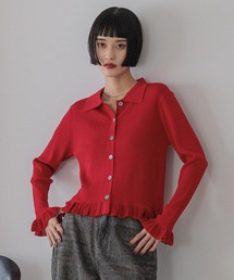 LOWRYS FARM | スソフリルカーディガンＬＳ 577229(ニット/セーター)