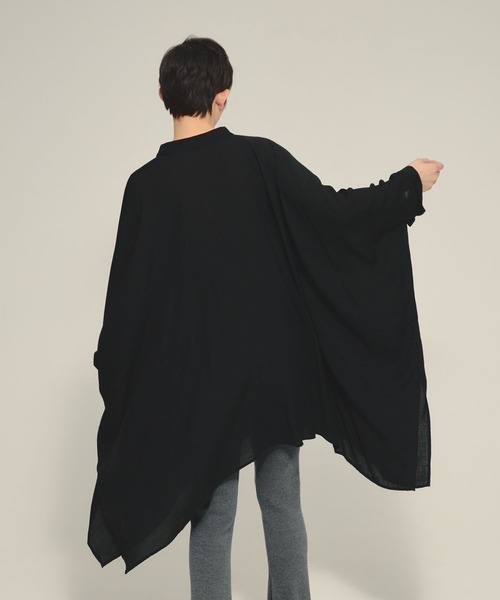 eL（エル）の「【eL】Large Shirts Mini One-piece/582475（ワンピース・レディース・ブラック/オフホワイト・FREE）」の15枚目の写真