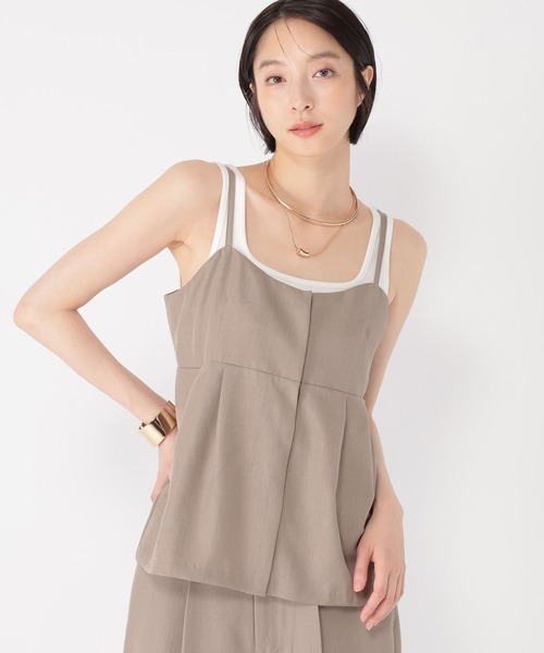 studio CLIP(スタディオクリップ)の「【daily CLIP】キャミソールビスチェ(キャミソール・レディース・チャコール/ベージュ・FREE)」の9枚目の写真
