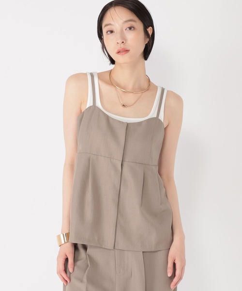 studio CLIP(スタディオクリップ)の「【daily CLIP】キャミソールビスチェ(キャミソール・レディース・チャコール/ベージュ・FREE)」の10枚目の写真
