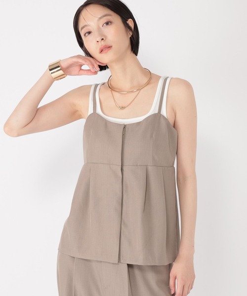 studio CLIP(スタディオクリップ)の「【daily CLIP】キャミソールビスチェ(キャミソール・レディース・チャコール/ベージュ・FREE)」の11枚目の写真