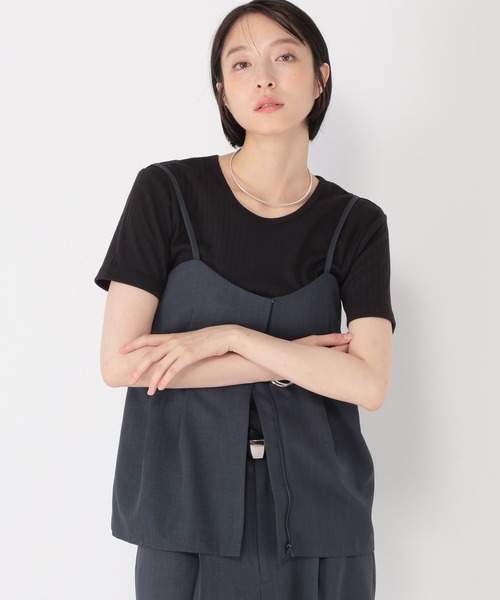 studio CLIP(スタディオクリップ)の「【daily CLIP】キャミソールビスチェ(キャミソール・レディース・チャコール/ベージュ・FREE)」の3枚目の写真