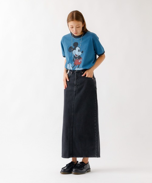 SOMETHING（サムシング）の「【SOMETHING/サムシング】VINTAGE LG スカート/デニム/ロング丈/ストレート/Iラインシルエット【WEB限定】（デニムスカート・レディース・インディゴブルー/ブラック・M/S）」の3枚目の写真