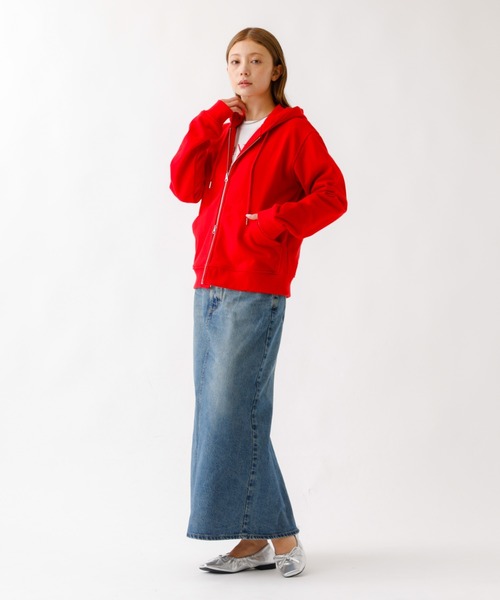 SOMETHING（サムシング）の「【SOMETHING/サムシング】VINTAGE LG スカート/デニム/ロング丈/ストレート/Iラインシルエット【WEB限定】（デニムスカート・レディース・インディゴブルー/ブラック・M/S）」の4枚目の写真