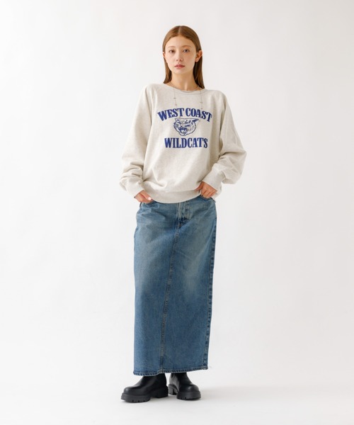 SOMETHING（サムシング）の「【SOMETHING/サムシング】VINTAGE LG スカート/デニム/ロング丈/ストレート/Iラインシルエット【WEB限定】（デニムスカート・レディース・インディゴブルー/ブラック・M/S）」の8枚目の写真