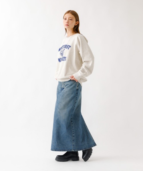 SOMETHING（サムシング）の「【SOMETHING/サムシング】VINTAGE LG スカート/デニム/ロング丈/ストレート/Iラインシルエット【WEB限定】（デニムスカート・レディース・インディゴブルー/ブラック・M/S）」の9枚目の写真