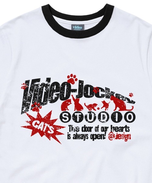 tシャツ 「UNISEX」Video Jockey／Cat ringer T レディース メンズ UNISEX】Video Jockey／Cat ringer T（Tシャツ/カットソー