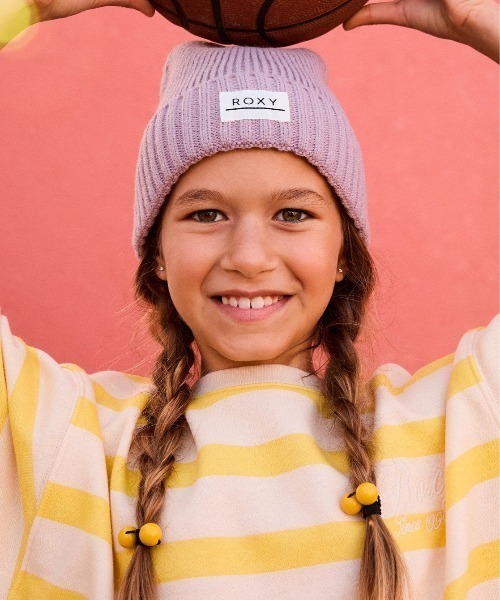 ROXY(ロキシー)の「SO PEACEFULL/ロキシーキッズニットキャップ・ビーニー(ニットキャップ/ビーニー・キッズ・ライラック・FREE)」の1枚目の写真