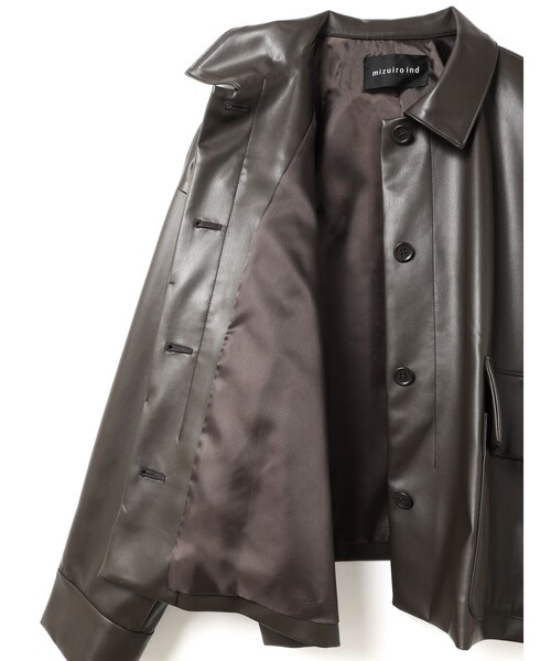 mizuiro ind シンセティックレザージャケット MARcourt｜mizuiro ind シンセティックレザージップブルゾン | Rakuten