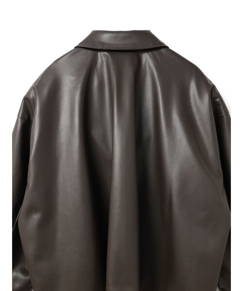 mizuiro ind シンセティックレザーシャツジャケット（その他アウター