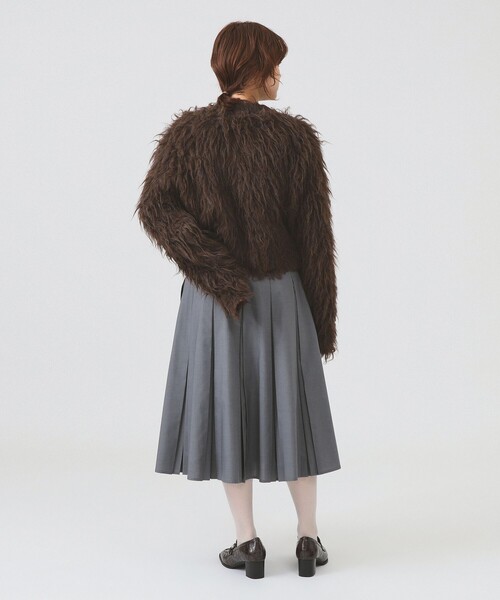 Ray BEAMS（レイビームス）の「RBS / ミックスシャギー クルーネック カーディガン（カーディガン/ボレロ・レディース・サックスブルー/ダークブラウン・ONE SIZE）」の10枚目の写真