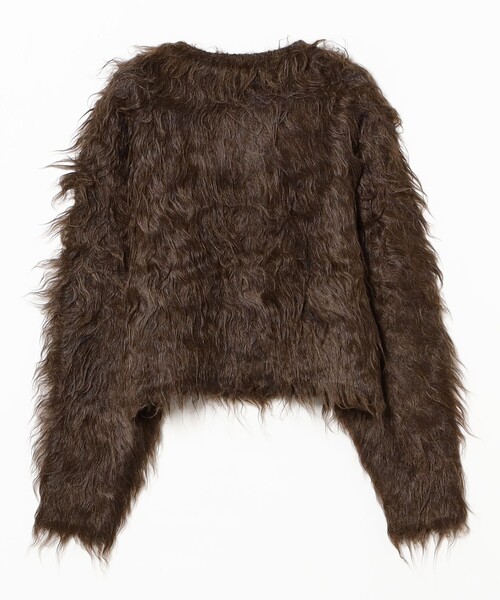 Ray BEAMS（レイビームス）の「RBS / ミックスシャギー クルーネック カーディガン（カーディガン/ボレロ・レディース・サックスブルー/ダークブラウン・ONE SIZE）」の15枚目の写真