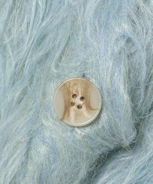 Ray BEAMS（レイビームス）の「RBS / ミックスシャギー クルーネック カーディガン（カーディガン/ボレロ・レディース・サックスブルー/ダークブラウン・ONE SIZE）」の7枚目の写真