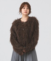 Ray BEAMS | RBS / ミックスシャギー クルーネック カーディガン(カーディガン/ボレロ)