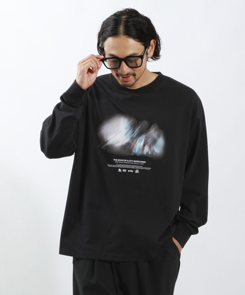 BAYFLOW（ベイフロー）の「[接触冷感]ジャズグラフィックTシャツ（Tシャツ/カットソー・メンズ・ブラック/オフホワイト・MEDIUM/LARGE）」の2枚目の写真