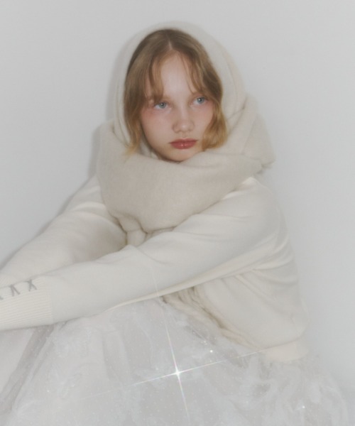 idem（イデム）の「【 3色展開 】レースタグ付きボリュームマフラー / volume fringe muffler（マフラー・レディース・ブルー/アイボリー/ピンク・FREE）」の22枚目の写真