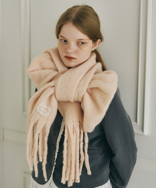 idem（イデム）の「【 3色展開 】レースタグ付きボリュームマフラー / volume fringe muffler（マフラー・レディース・ブルー/アイボリー/ピンク・FREE）」の19枚目の写真