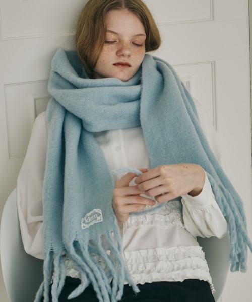 idem（イデム）の「【 3色展開 】レースタグ付きボリュームマフラー / volume fringe muffler（マフラー・レディース・ブルー/アイボリー/ピンク・FREE）」の16枚目の写真