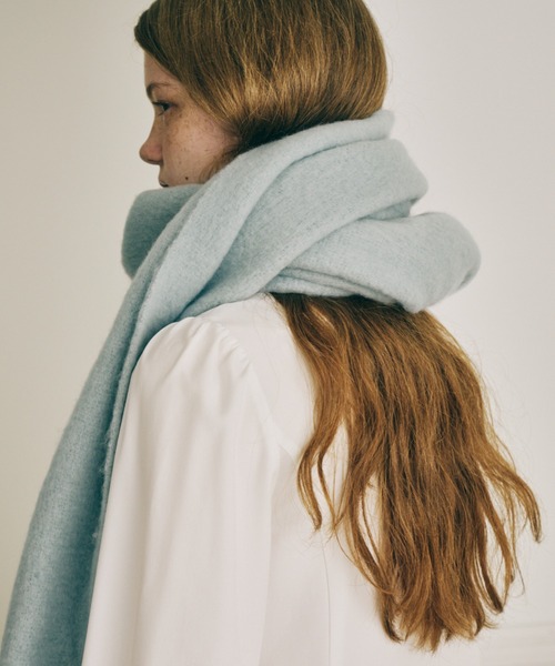 idem（イデム）の「【 3色展開 】レースタグ付きボリュームマフラー / volume fringe muffler（マフラー・レディース・ブルー/アイボリー/ピンク・FREE）」の17枚目の写真