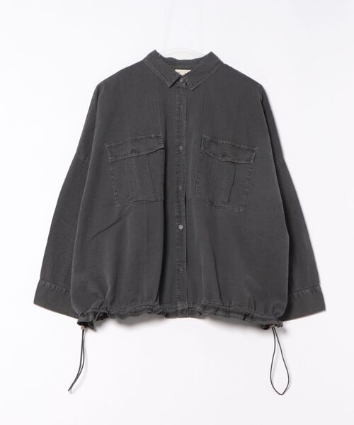チチカカ(チチカカ)の「Orale! シアサッカーピグメントシャツ(シャツ/ブラウス・レディース・ホワイト/グリーン/ブラウン/チャコールグレー・FREE)」の6枚目の写真
