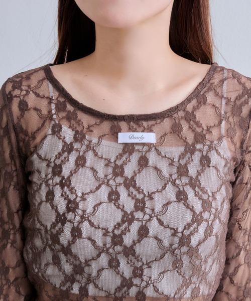 OLIVE des OLIVE(オリーブデオリーブ)の「レーストップス(Tシャツ/カットソー・レディース・ブラウン/ブラック/オフホワイト・FREE)」の19枚目の写真