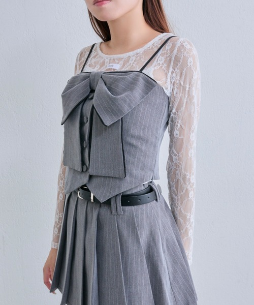 OLIVE des OLIVE(オリーブデオリーブ)の「レーストップス(Tシャツ/カットソー・レディース・ブラウン/ブラック/オフホワイト・FREE)」の15枚目の写真