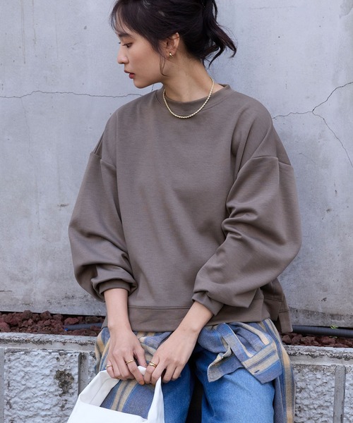 セール】イージードライダンボールニットボリュームスリーブサイド