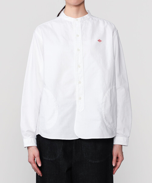 DANTON | オックスフォード バンドカラーシャツ SOLID WOMEN