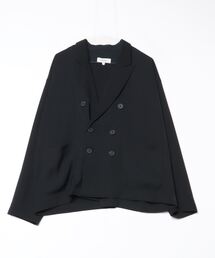 古着 OLD カシミヤ混 ダブルテーラードジャケット ブラック CATEGORY テーラードジャケット | cozy vintage