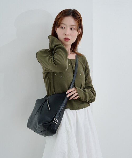 Kastane（カスタネ）の「【A4サイズ】サイドベルトショルダーBAG（ショルダーバッグ・レディース・ダークブラウン/グレー/ブラック・FREE）」の7枚目の写真