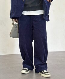 メンズのその他パンツ（ブルー・ネイビー/青色系・コーデュロイ