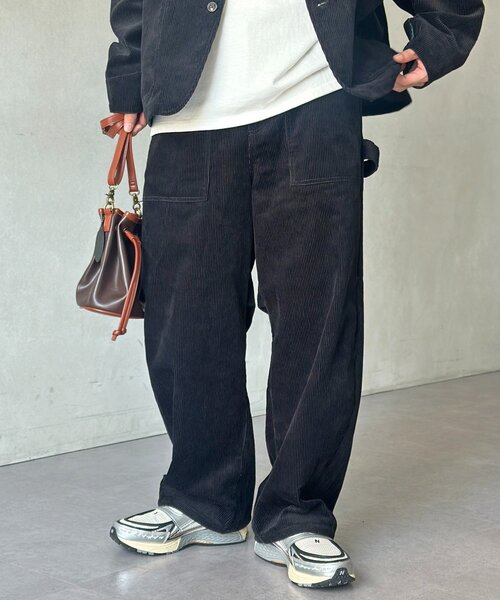 セール】【セットアップ可】コーデュロイカーブペインターパンツ
