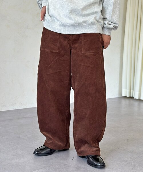 セール】【セットアップ可】コーデュロイカーブペインターパンツ