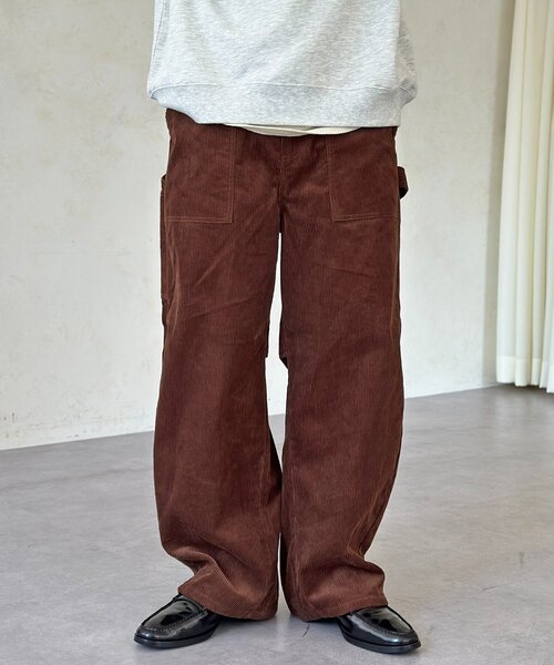 セール】【セットアップ可】コーデュロイカーブペインターパンツ
