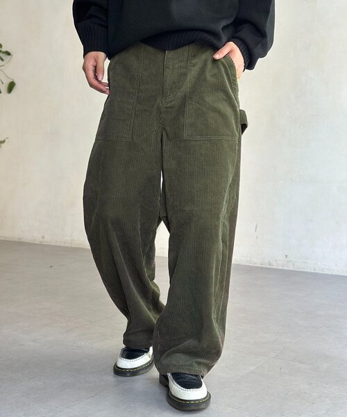 ★k.mANCELLM コーデュロイ ペインターパンツ 2024AW ANCELLM(アンセルム) CORDED VELVETEEN PAINTER PANTSUSED加工