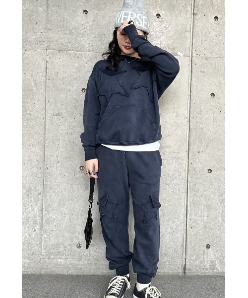 CONVERSE TOKYO(コンバーストウキョウ)の「【kotohayokozawa】STAR★ PATCH HOODIE (SET UP)(パーカー・レディース・グレー/ネイビー/ミント・FREE)」の5枚目の写真