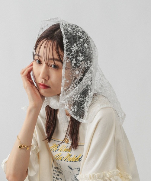 マルチレース三角スカーフ/577286（ストール/ショール）｜GLOBAL WORK