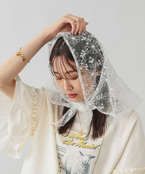 マルチレース三角スカーフ/577286（ストール/ショール）｜GLOBAL WORK