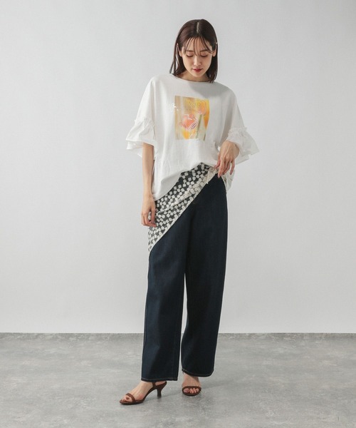 GLOBAL WORK（グローバルワーク）の「マルチレース三角スカーフ/577286（ストール/ショール・レディース・ホワイト/オフホワイト・FREE）」の7枚目の写真