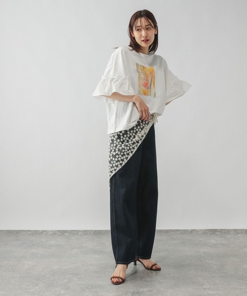 GLOBAL WORK（グローバルワーク）の「マルチレース三角スカーフ/577286（ストール/ショール・レディース・ホワイト/オフホワイト・FREE）」の8枚目の写真